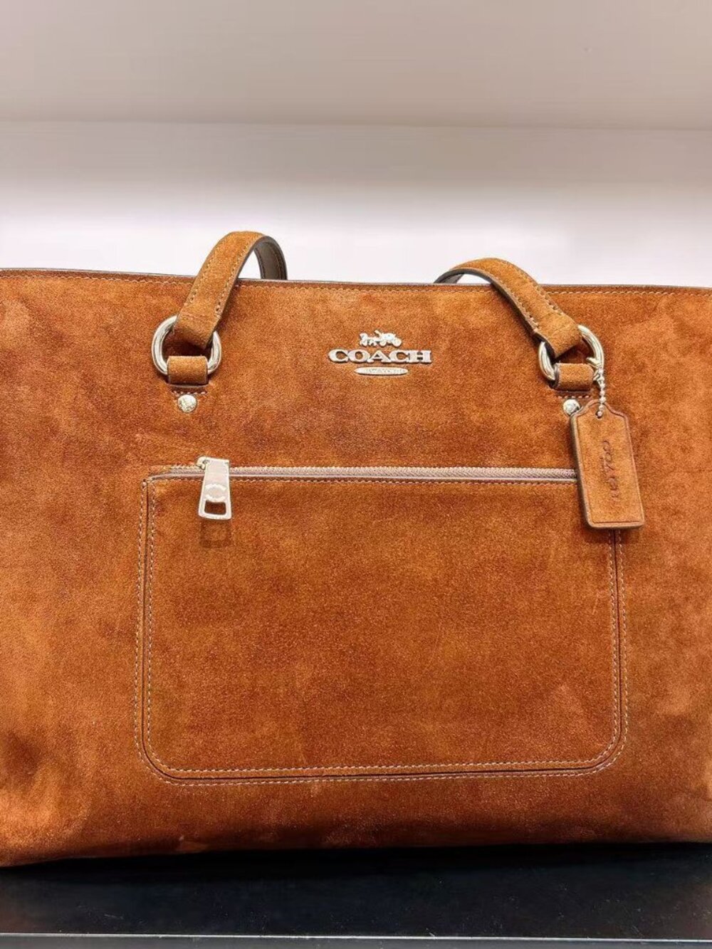 NWT Coach Station Tote Bag Suede CEW20
